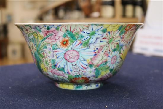 A Chinese thousand flower bowl, mark to the base, Diameter 20cm